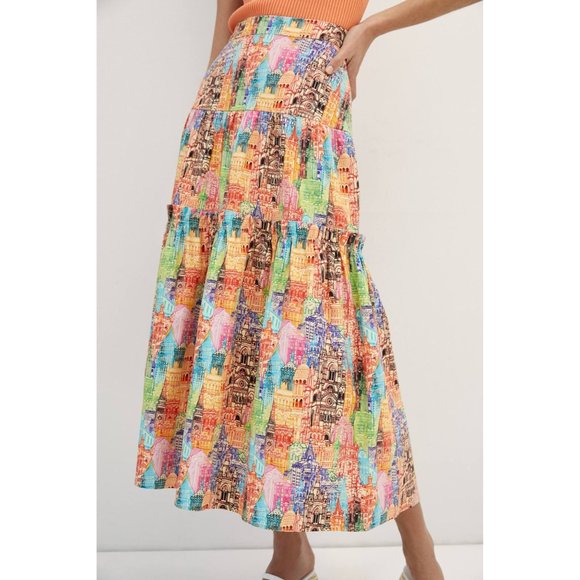 Anthropologie Eva Franco Villa Tiered Maxi Skirt - Picture 3 of 10
